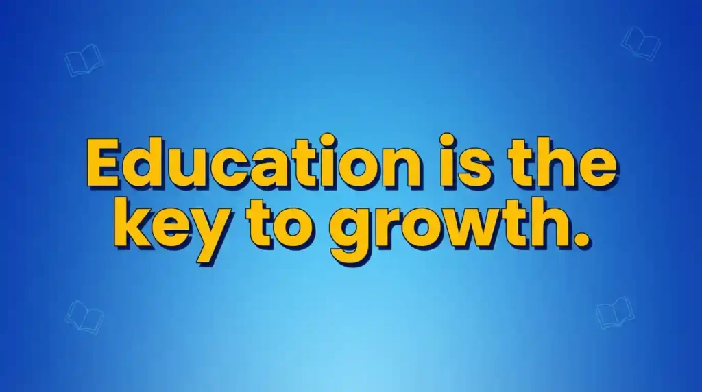 education thought of the day in english image