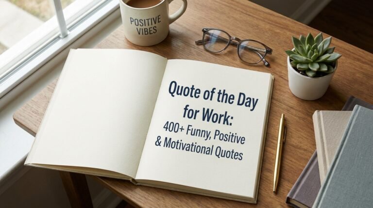 Quote of the Day for Work: 400+ Funny, Positive & Motivational Quotes
