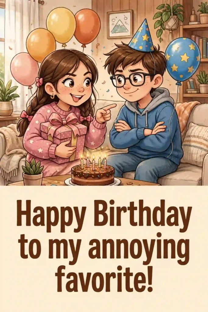 4. Funny birthday wishes for brother