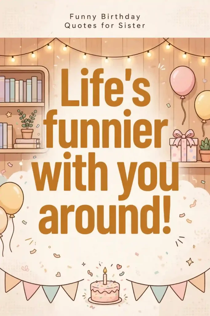 Funny Birthday Quotes for Sister