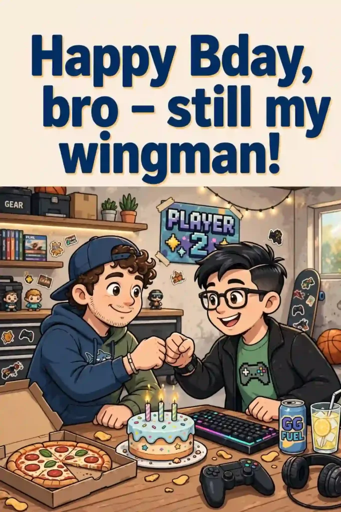 8. Funny Birthday Wishes for Brother from Brother