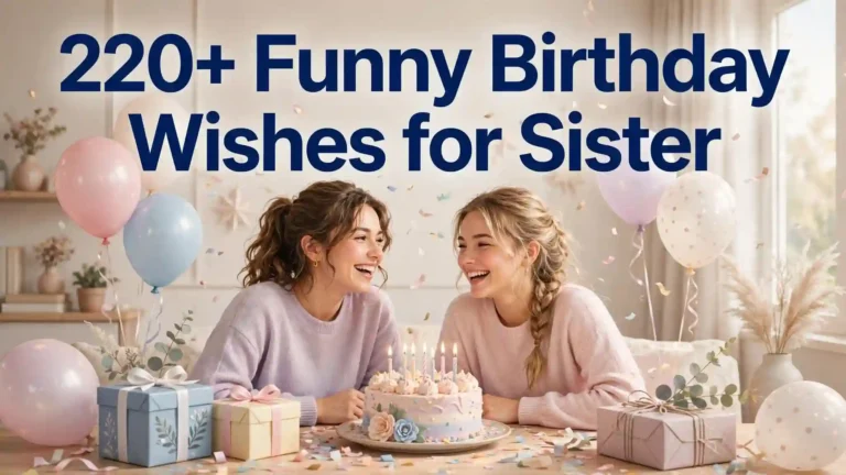 220+ Funny Birthday Wishes for Sister With Sarcasm and Love 220+ Funny Birthday Wishes for Sister With Sarcasm and Love