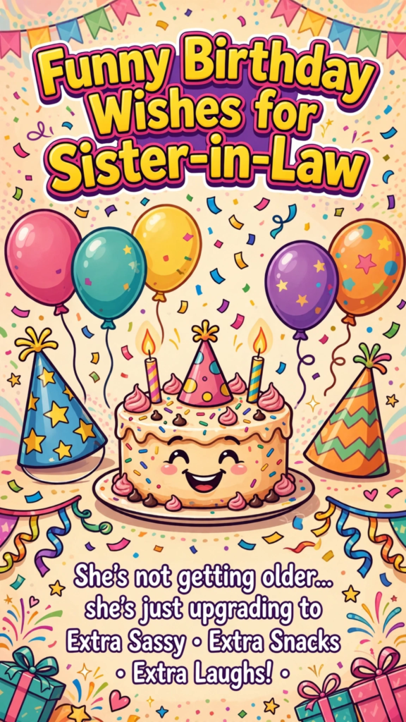 Funny Birthday Wishes for Sister-in-Law