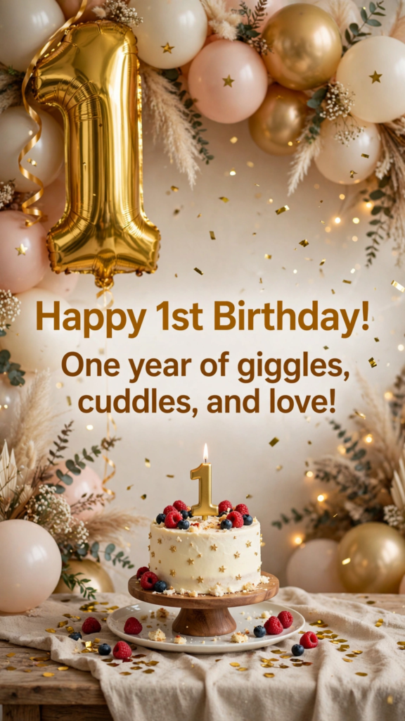 First Birthday Wishes for Kids