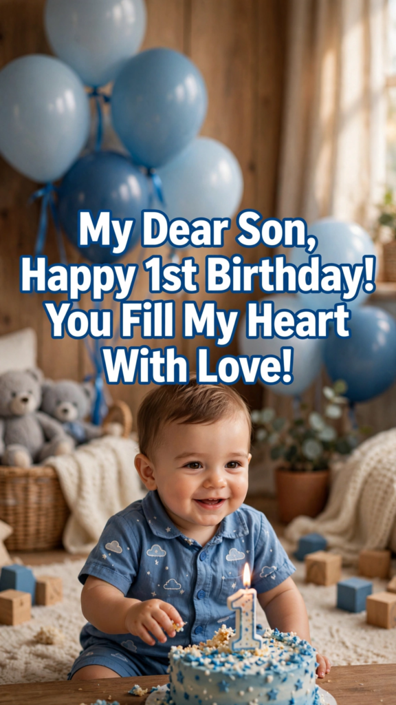 Heartfelt 1st Birthday Wishes for Son