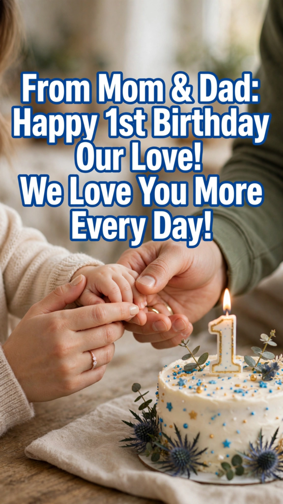 Short 1st Birthday Wishes for Baby