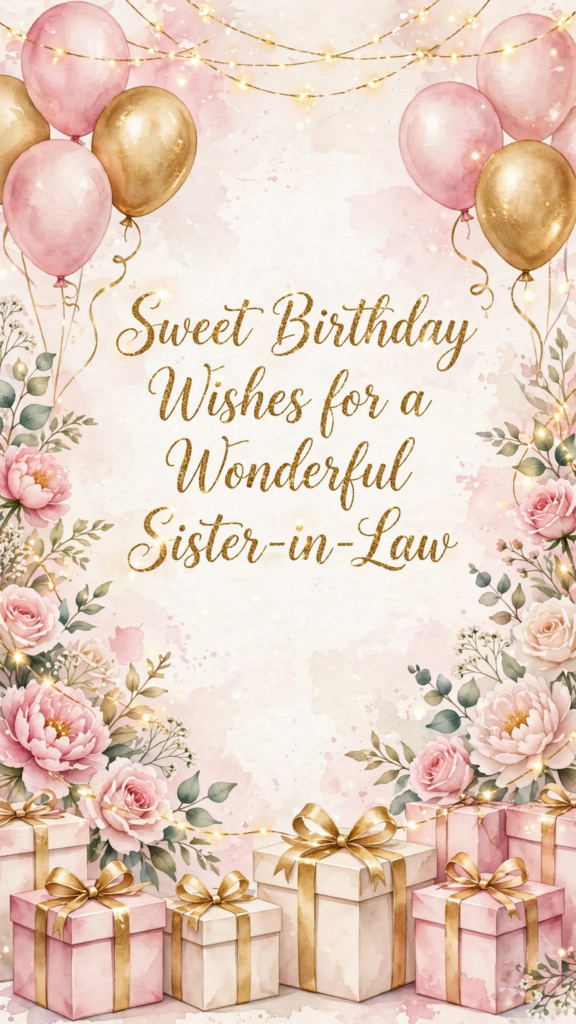 Sweet Birthday Wishes for a Wonderful Sister-in-Law