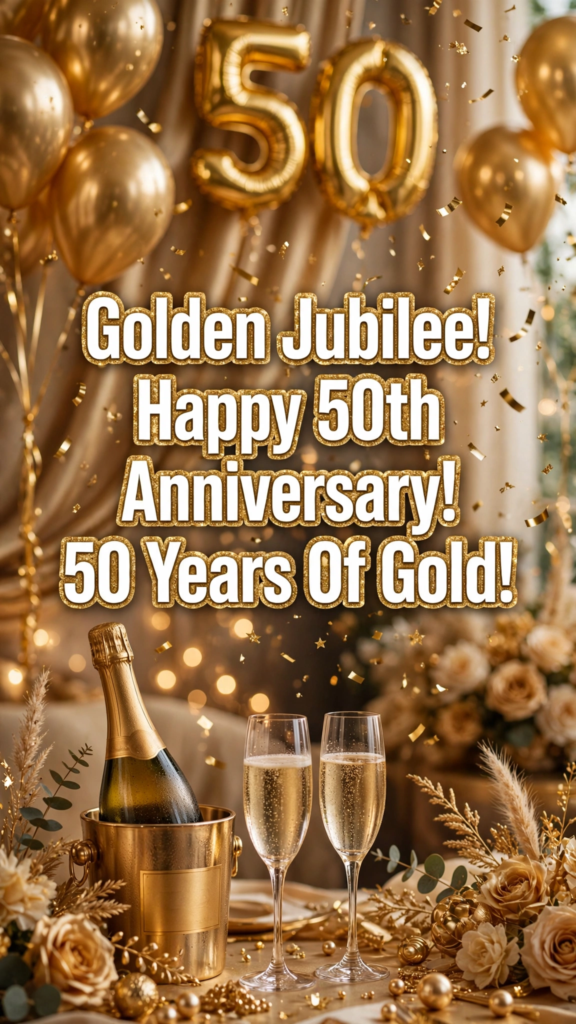 50th Wedding Anniversary Wishes for Parents