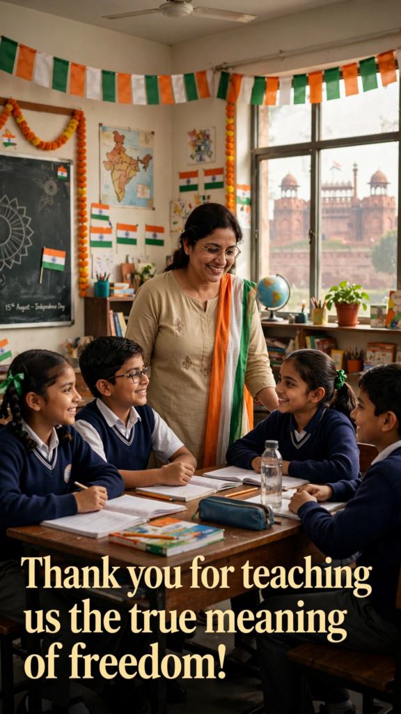 Happy Independence Day India Wishes for Teachers