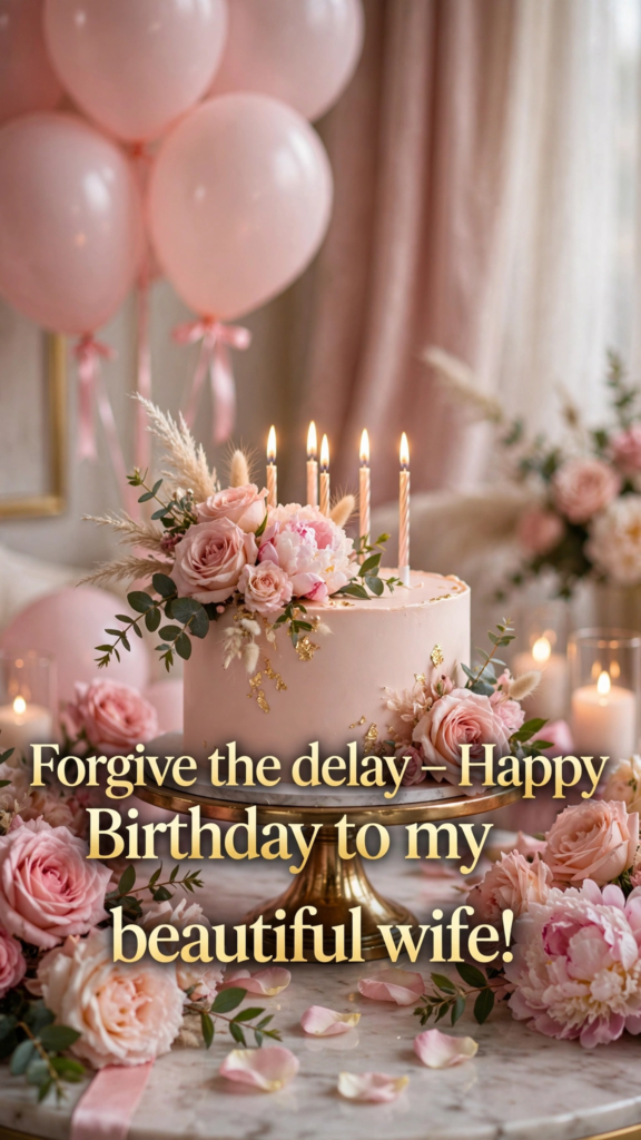 7. Late Birthday Wishes for Wife