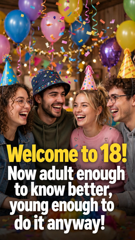 Funny 18th birthday wishes