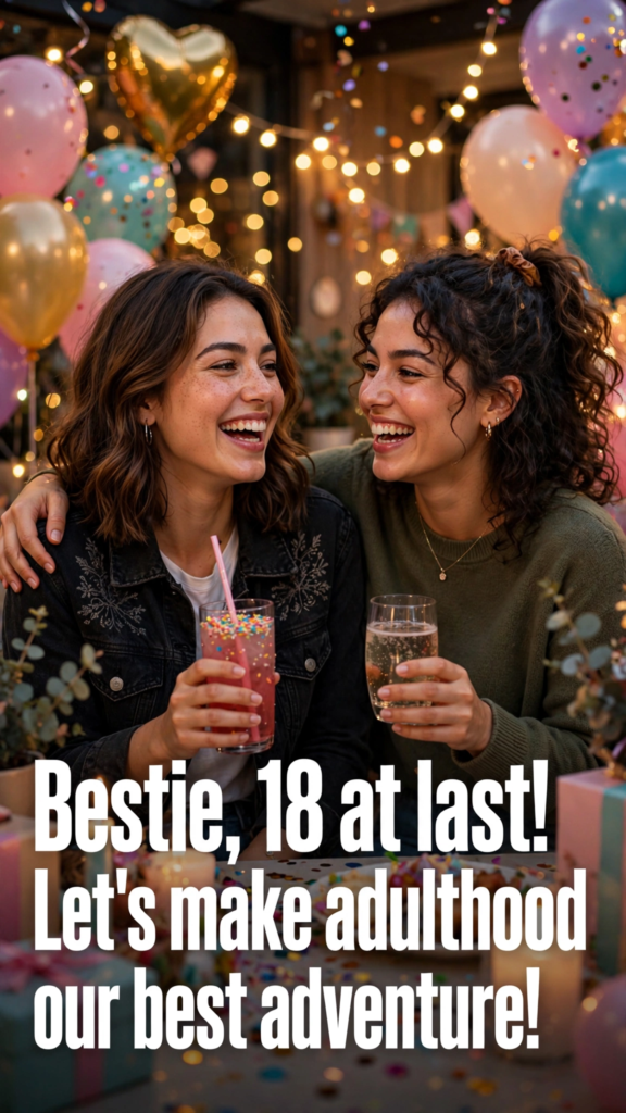 18th Birthday Wishes for Best Friend