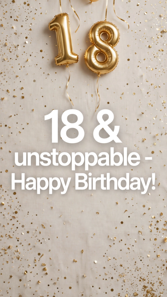 Short 18th birthday wishes