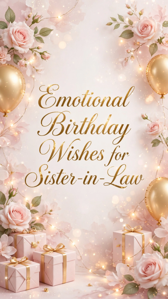 Emotional Birthday Wishes for Sister-in-Law