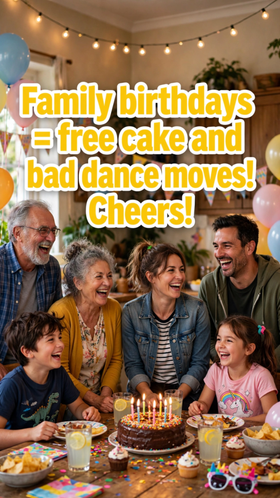 7. Funny Birthday Wishes for Family