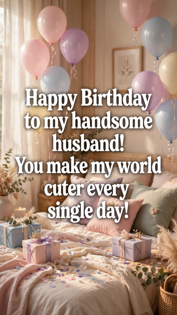 4. Cute Birthday Wishes for Your Husband