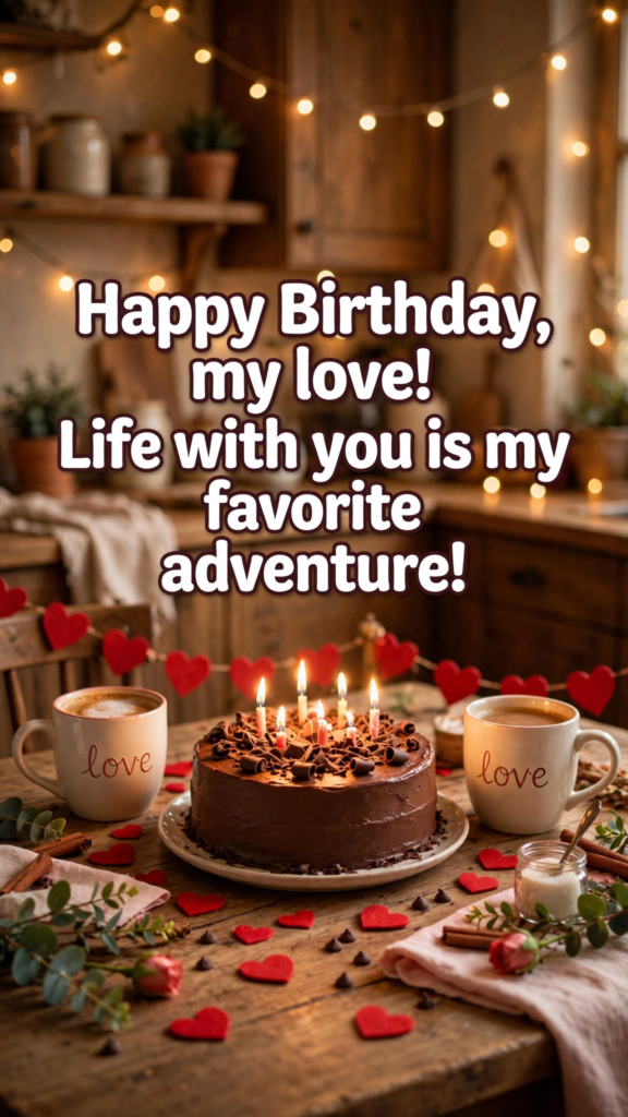4. Cute Birthday Wishes for Your Husband