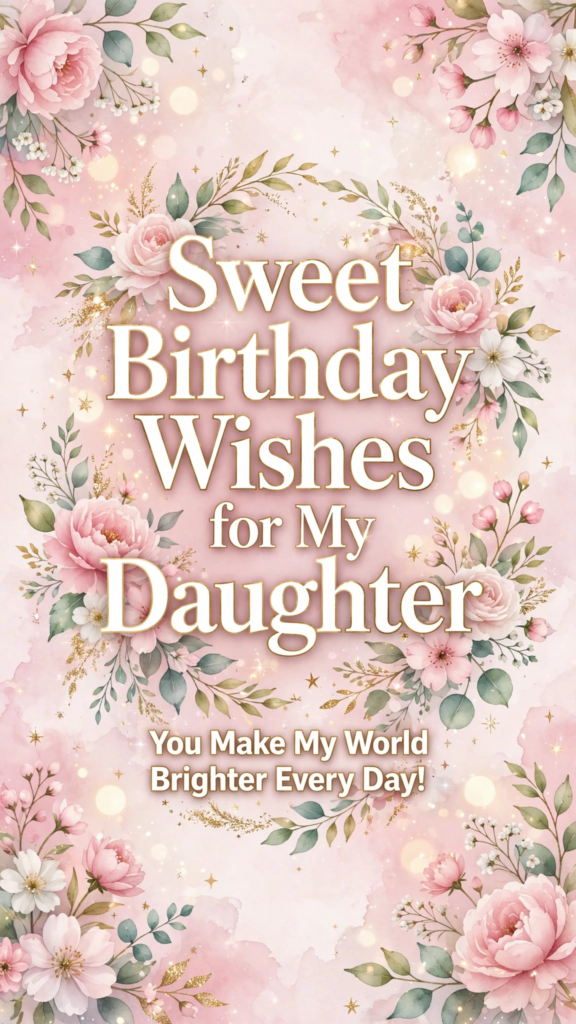 2. Sweet Birthday Wishes for Daughter