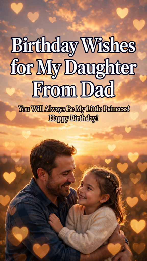 5. Birthday Wishes for Daughter From Dad