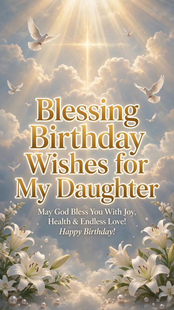 10. Blessing Birthday Wishes for Daughter