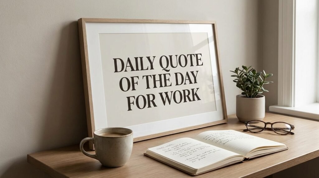 Daily quote of the day for work