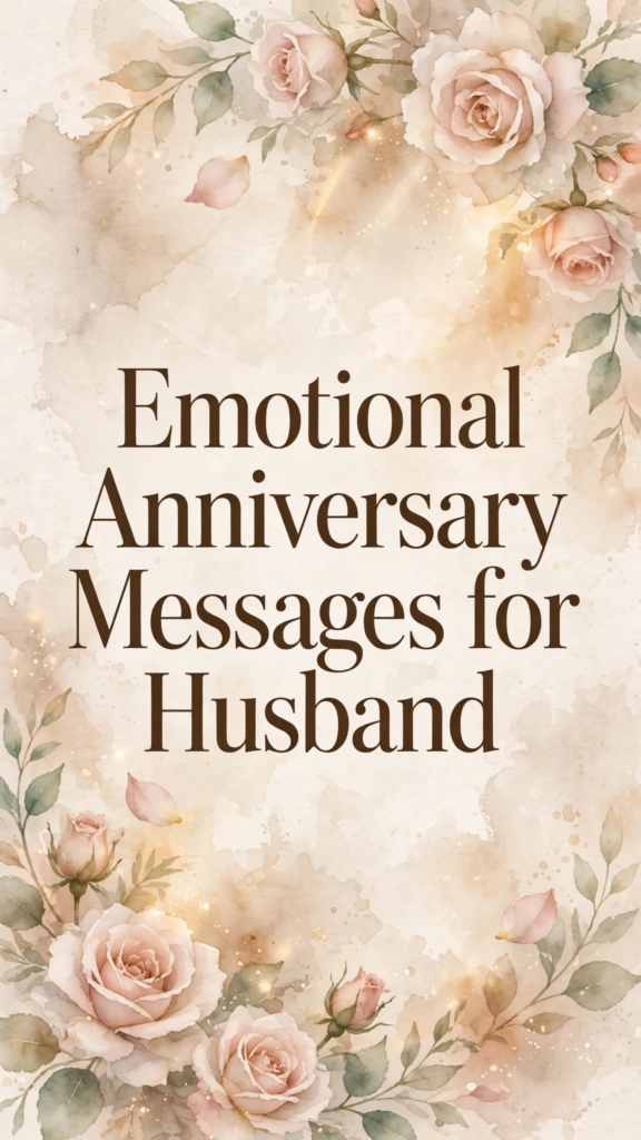 Emotional Anniversary Messages for Husband