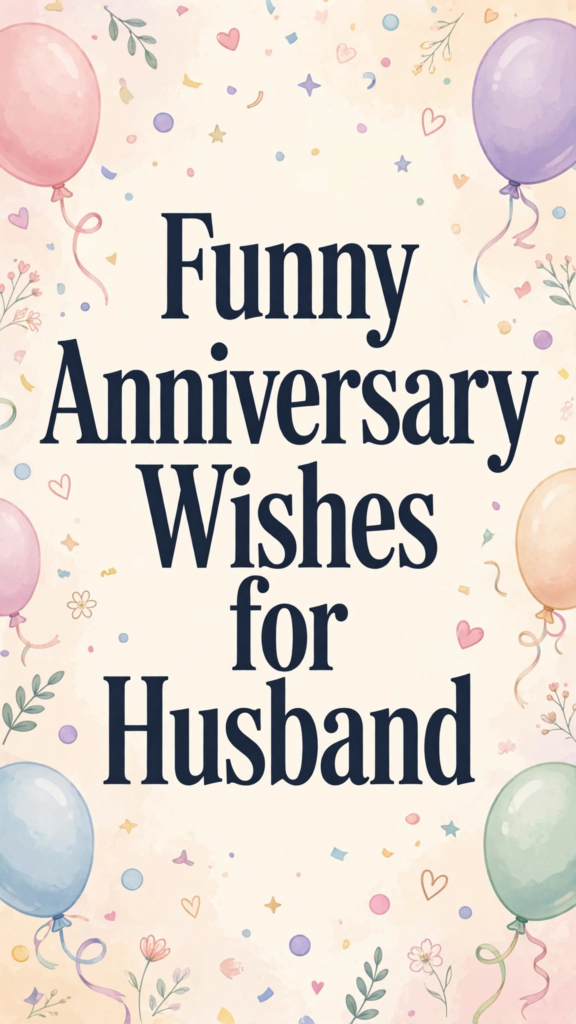 Funny Anniversary Wishes for Husband
