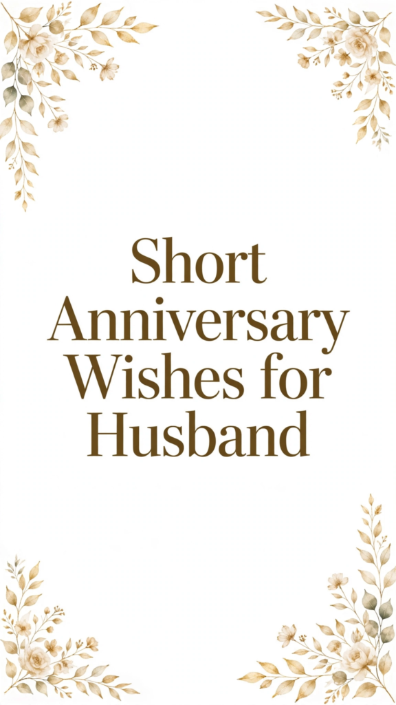 Short Anniversary Wishes for Husband