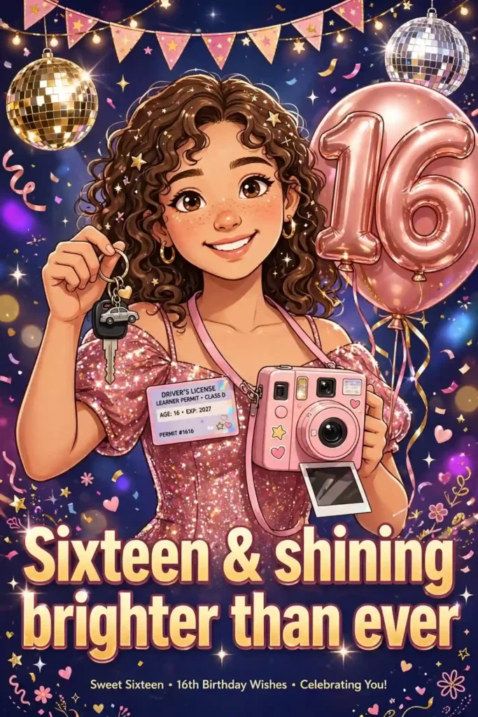 16th Birthday Wishes for Daughter