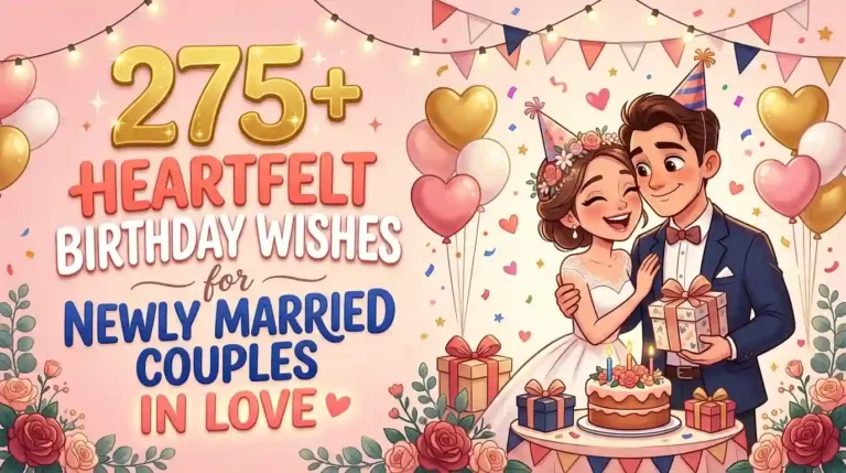 275+ Heartfelt Birthday Wishes for Newly Married Couples in Love