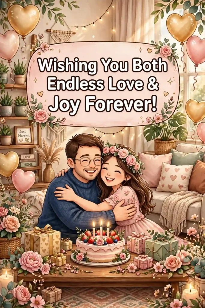 Emotional Birthday Wishes for Newly Married Lovebirds