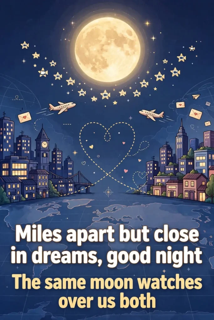 Long Distance Good Night Love Wishes