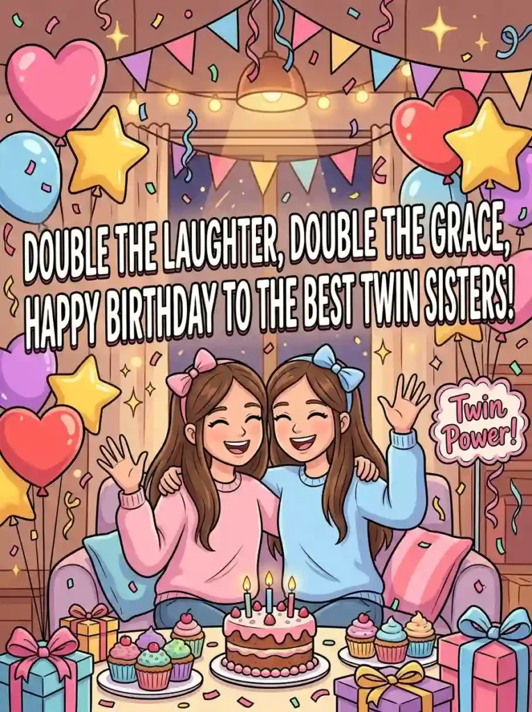 Lovely Wishes for Twin Sisters