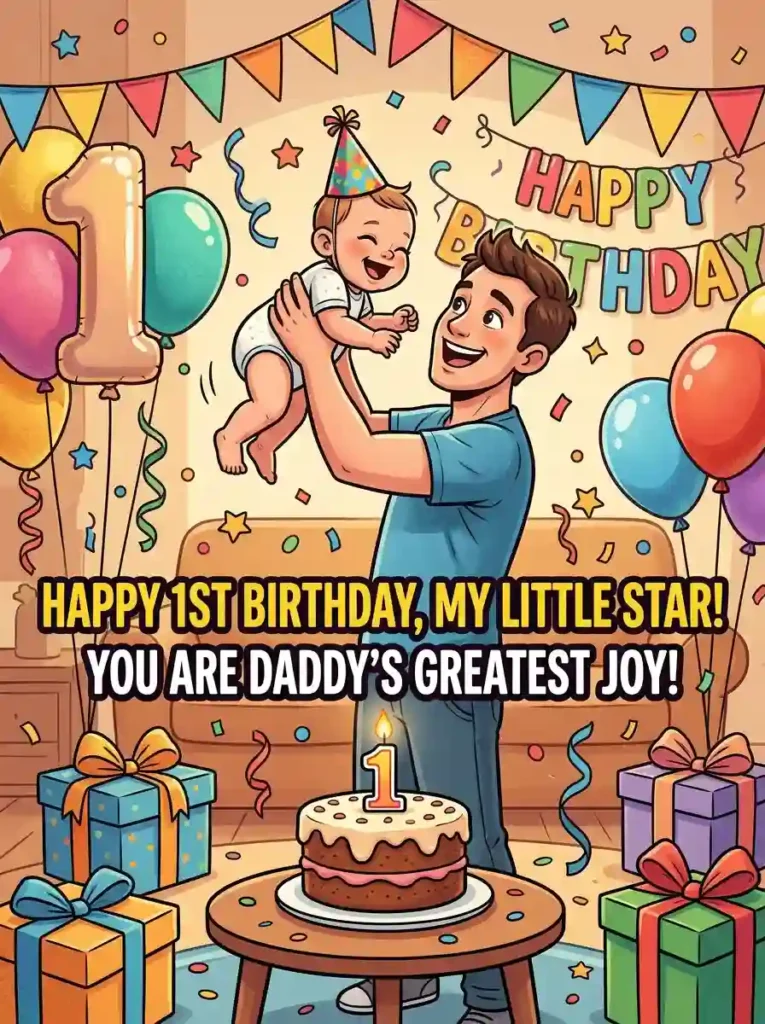 Loving First Birthday Wishes from Dad